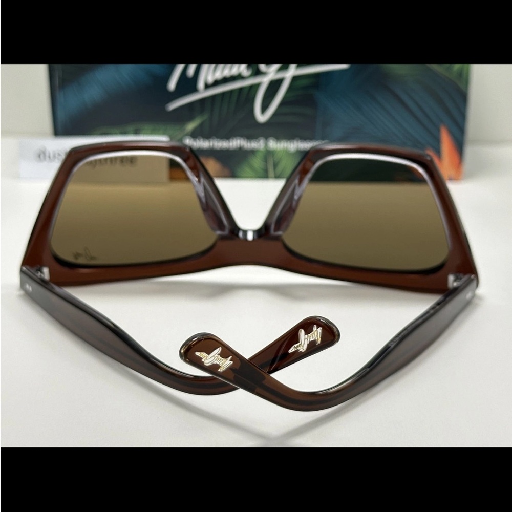 Maui Jim KINI KINI Crystal Rootbeer Polarized Bronze Glass Sunglasses - Picture 4 of 4